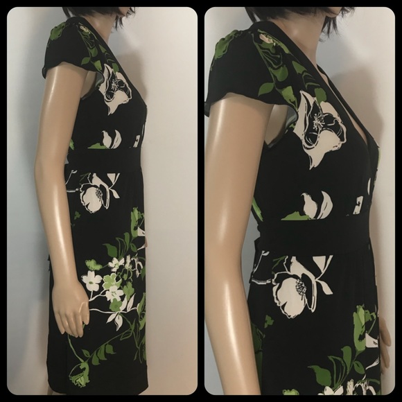 SPEECHLESS Black and Green Dress Size M - Picture 5 of 7